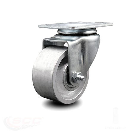 Service Caster 3 Inch Semi Steel Wheel Swivel Top Plate Caster SCC-20S314-SSS